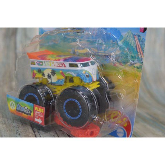 Hot Wheels Monster Trucks Drag Bus 15/75 Psyco-Delic 03/06 New - Picture 4 of 5